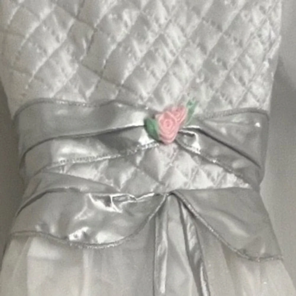 Rubies Rosebud Angel Halloween Costume Kids White Silver Dress Wings Halo 8-10 M